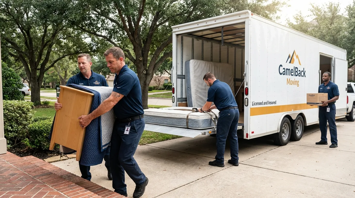 Crew loading residential truck for cross-state move from Barrington, NJ